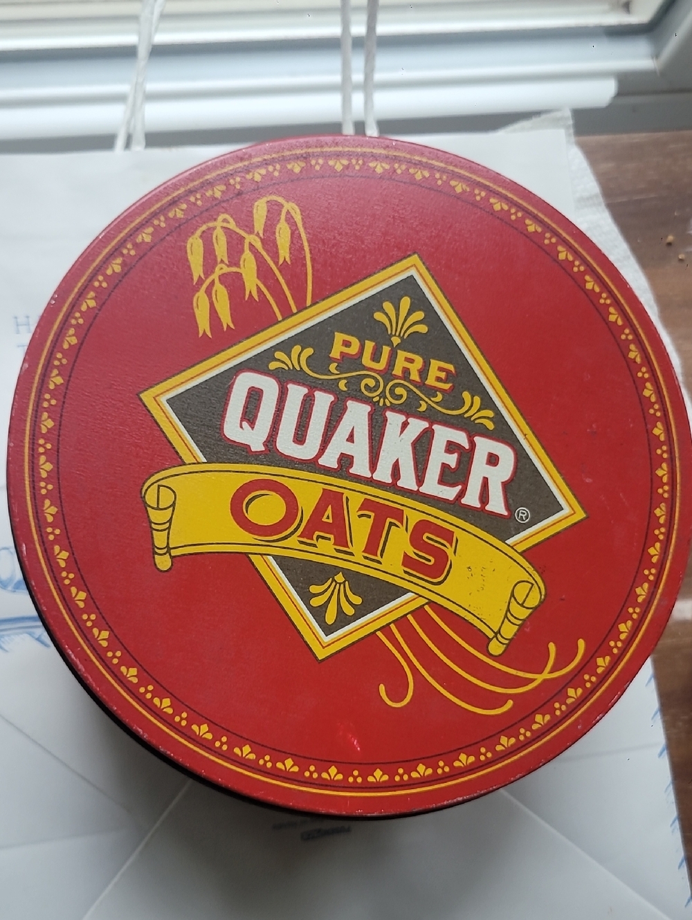 Red Tin Canister - Quaker Brand